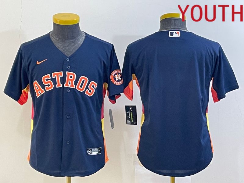 Youth Houston Astros Blank Blue Game Nike 2022 MLB Jerseys->youth mlb jersey->Youth Jersey